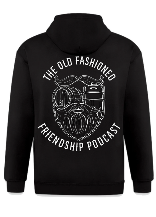 Back of full zip up hoodie with full graphic