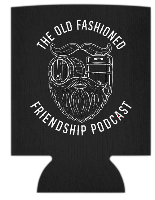 Black can sleeve with OFF Podcast graphic